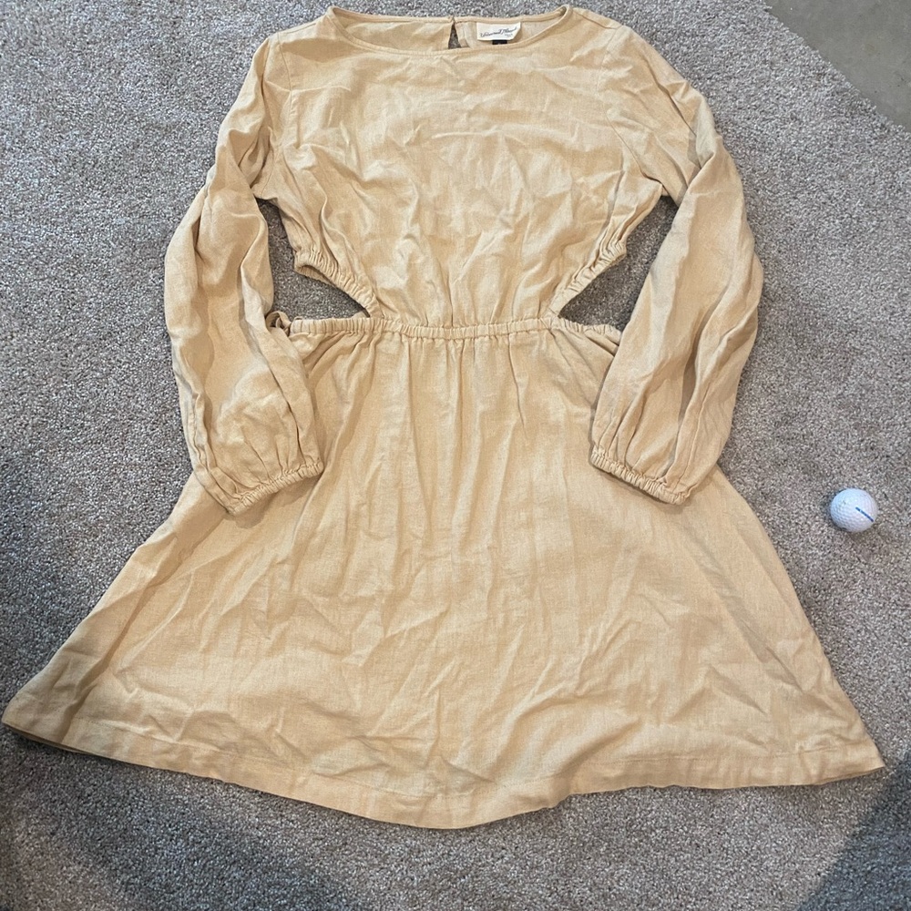 Target Beige Long Sleeve Casual Dress